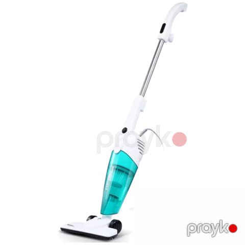 Deerma DX118C Vertikal Tozsoran – 600W, 1.2L, Simli, Ağ/Mavi — Bakı