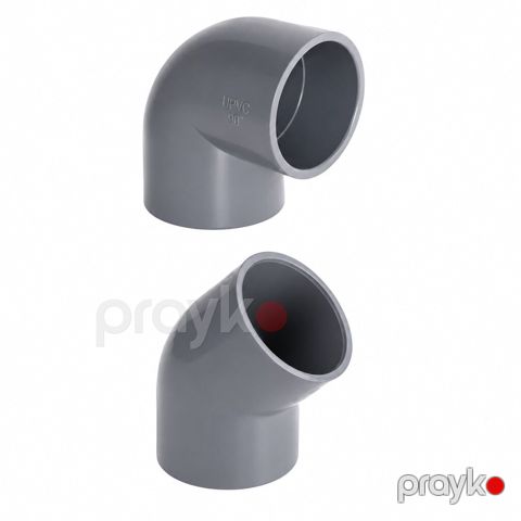 11188 Məhsulun adı: Plastik boru Pimtaş Boz Sadə 225 Upvc 90° — Bakı