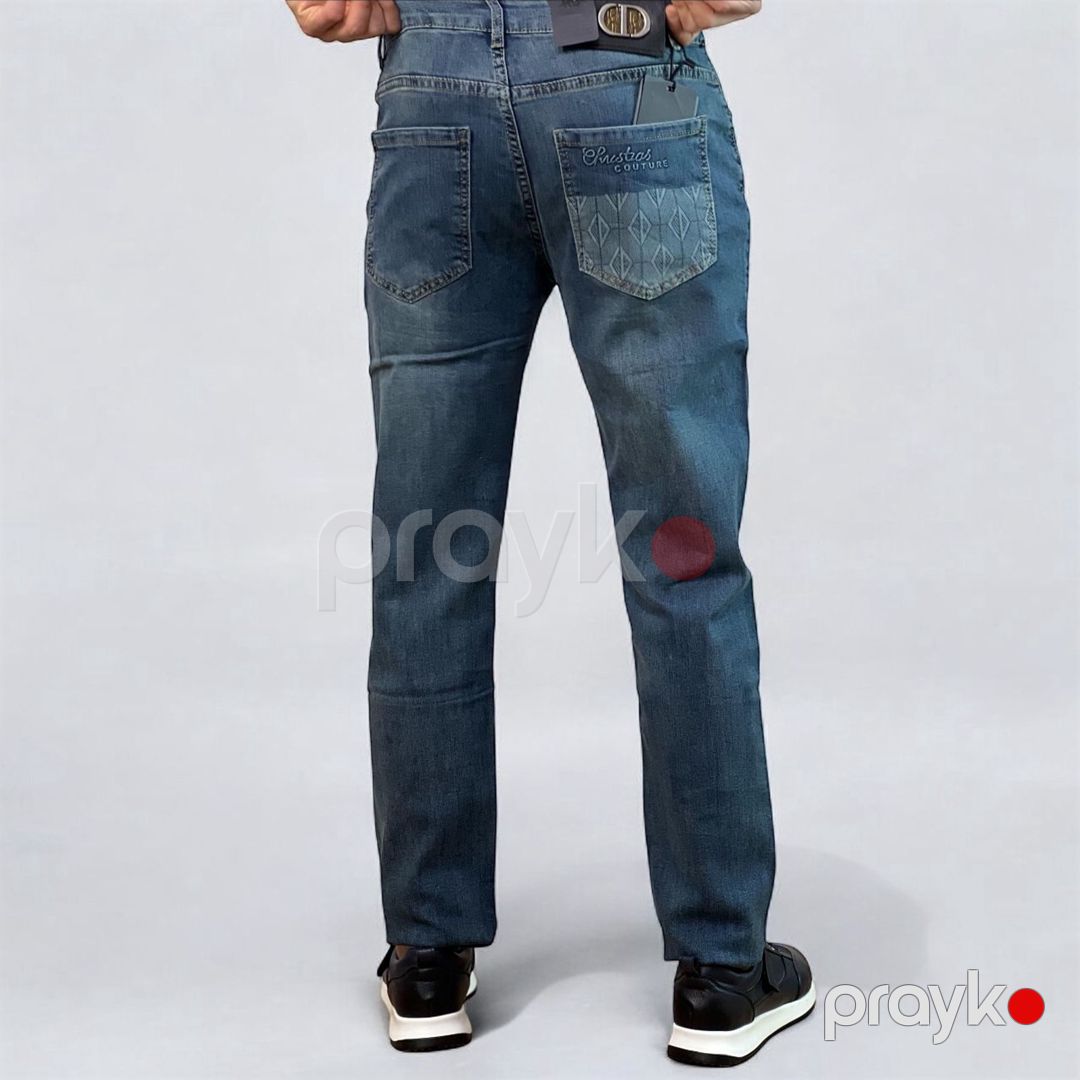 Kişilər üçün düz cins ML_1413, göy, pambıq, ölçü 29 — Mallar, Bakı (2)