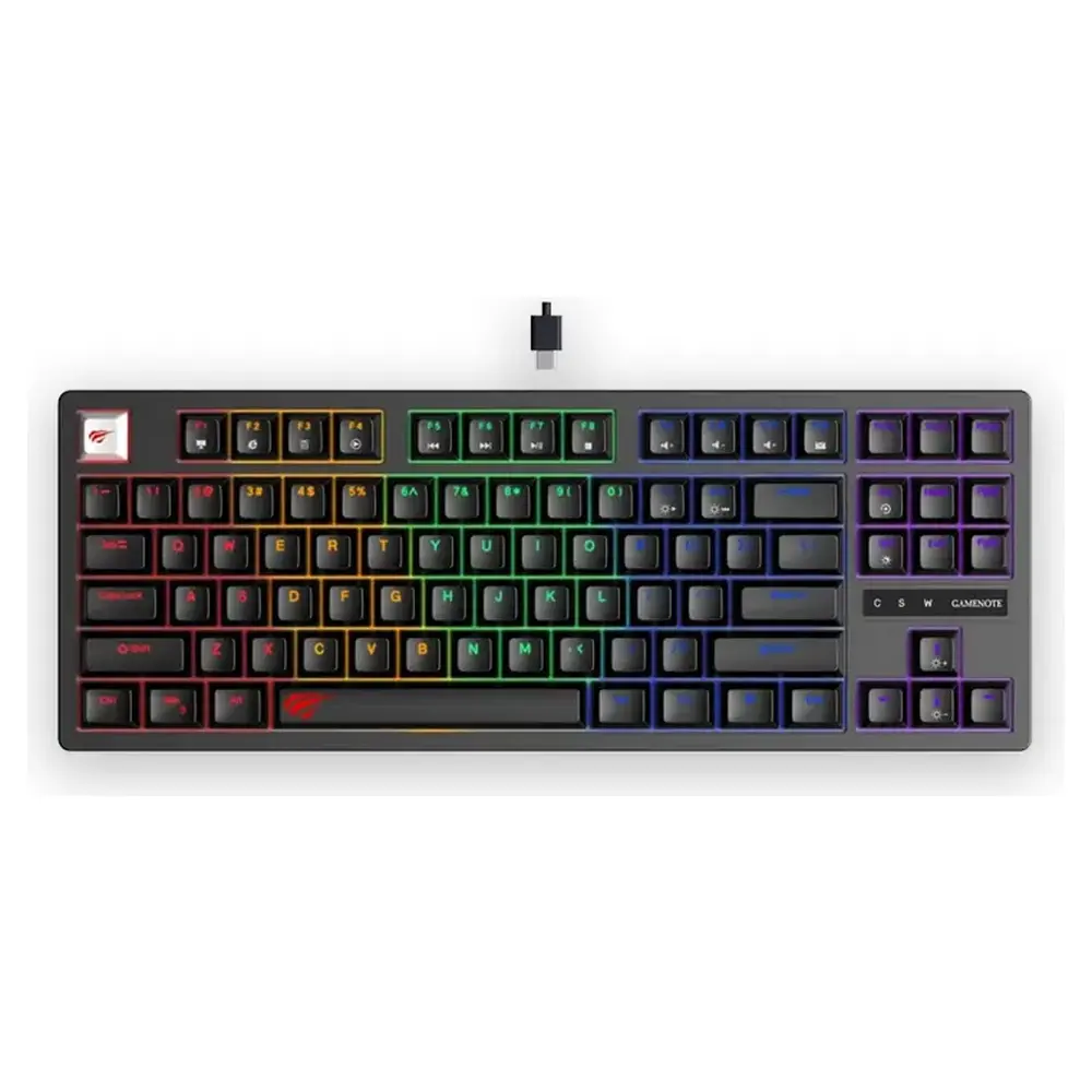 Havit KB892L Gaming Keyboard RGB (Qara) (6939119080549) — Bakı