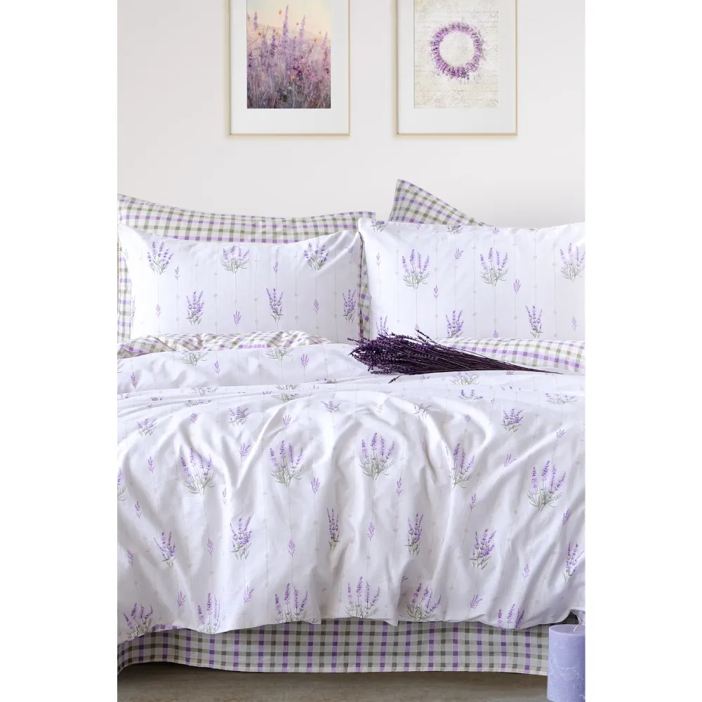 Yataq dəsti IyiGeceler Ranforce, tək nəfərlik, Lavender (8681234943732) — Bakı
