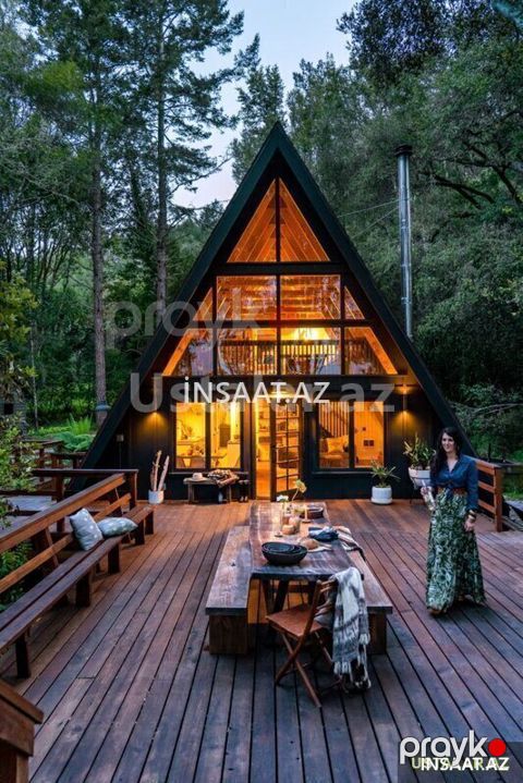 Lüks A-Frame Evlərdə Böyük Endirim — Bakı