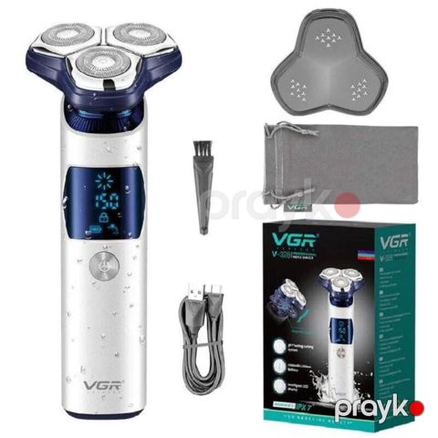 8430 Məhsulun adı: Elektrik ülgüc VGR V-328 3 başlıq IPX7 Ağ Brend — Bakı