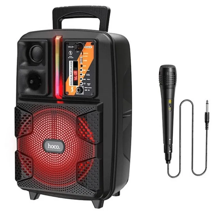 Hoco BS37 Portativ Bluetooth Dinamik 8 Düymlük Karaoke Musiqi Sistemi — Bakı