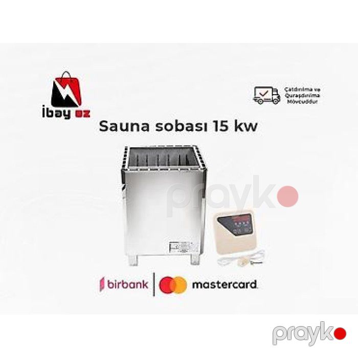 Sauna Sobası 15 kW – Elektrikli Sauna Qızdırıcısı — Təmir və inşaat, Bakı (2)