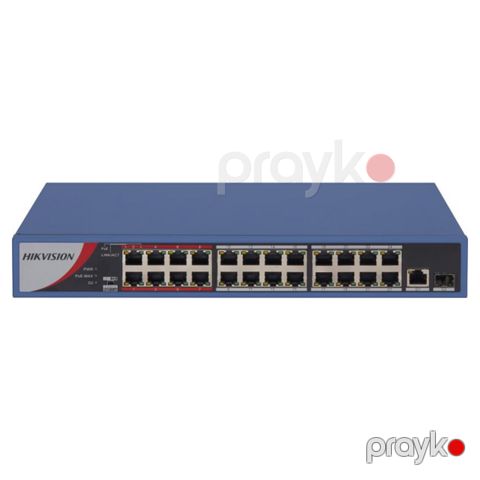 Hikvision 24 Port Fast Ethernet Unmanaged POE Switch — Pctech — Surveillance cameras