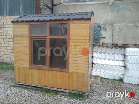 Taxta mobil kiçik ev/konteyner-buda (taxta daxma) - Korpus: tamamilə — Xaçmaz