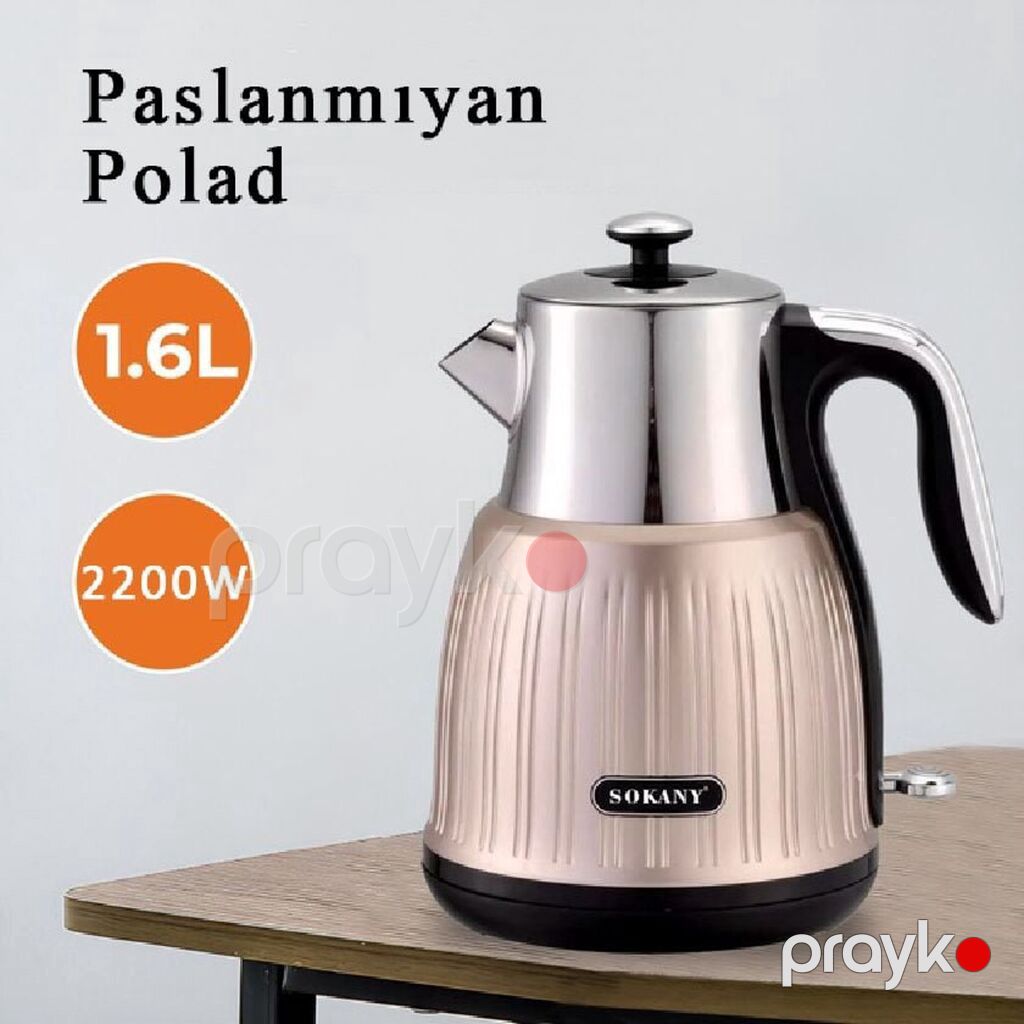 4857 Məhsulun adı: Elektrik çaydan Sokany SK-SH-1055 Rose/Silver — Elektrik çaydanları və termoslar, Bakı (2)