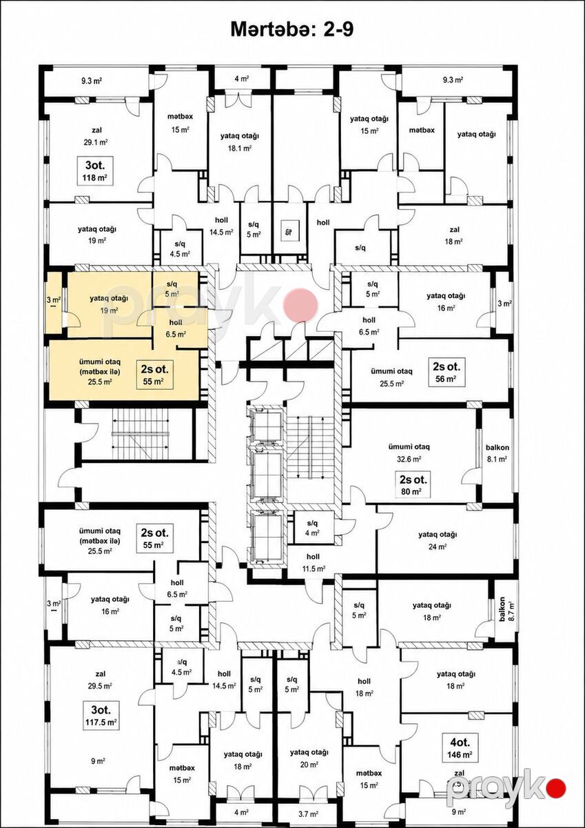 Satılır 2 otaqlı yeni tikili 55 m² — Mənzil, Sumqayıt (11)