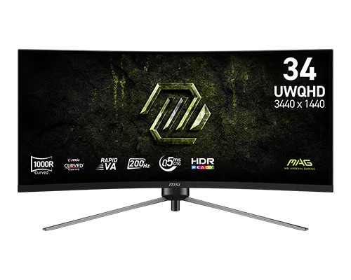 MSI MAG 345CQRF E20 34-inch Wqhd 200 Hz Gaming Monitor — Bakı