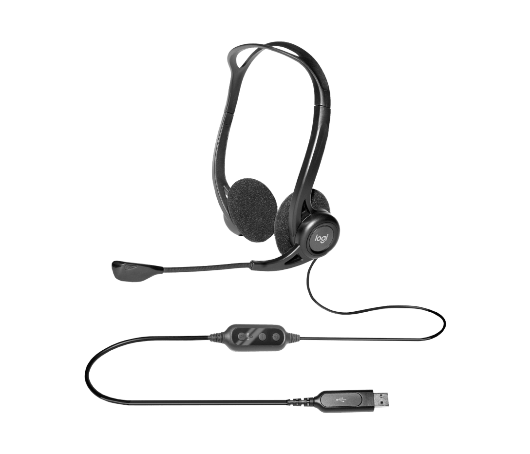 Logıtech Corded USB Stereo Headset PC 960 – Business Emea (981-000100) — Qulaqcıqlar, Bakı (3)
