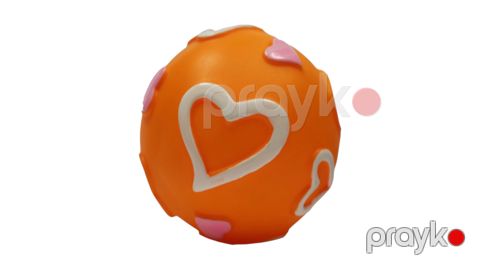 Игрушка для собаки Mısoko, мячик с фрагментами сердца оранжевый — Bakı
