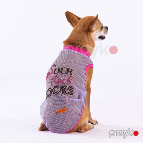 Futbolka Pawstar Rocks Mesh itlər və pişiklər üçün, 2XL, çəhrayı — Bakı