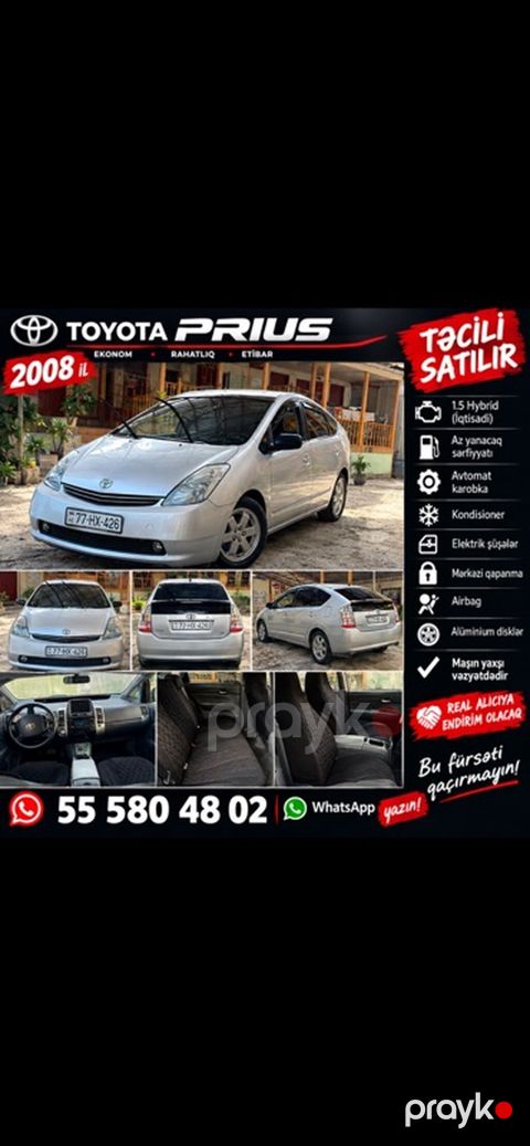 Toyota Prius: 1.5 l 2008 il Hetçbek — Yevlax