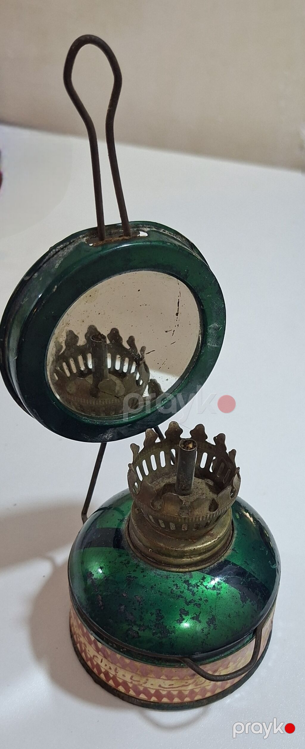 Kerosin/yağ lampası – güzgülü, metal korpuslu, kolleksiya üçün — Digər, Digah (2)