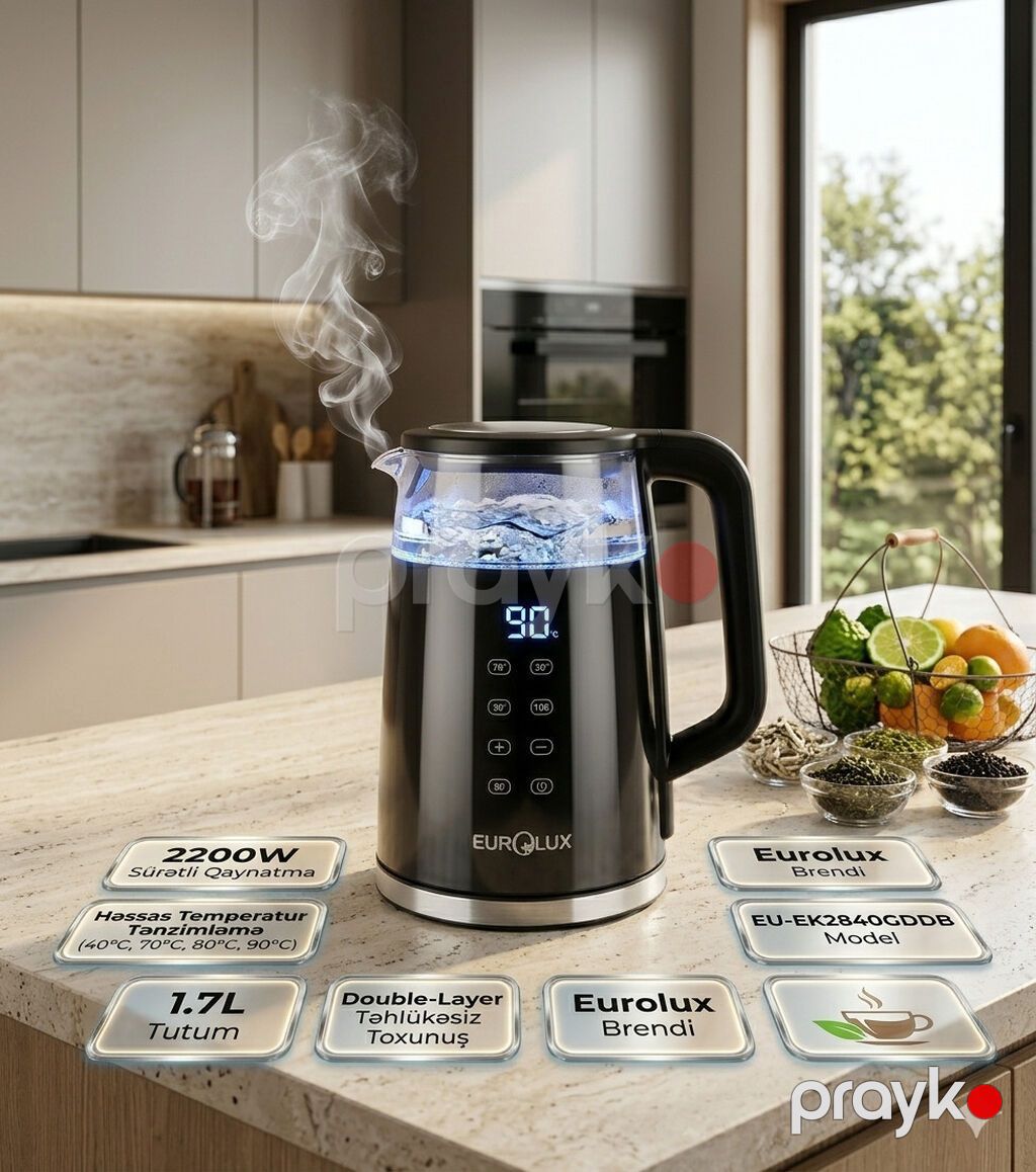 4625 Məhsulun adı: Elektrik çaydan Eurolux Duble-Layer Brend — Elektrik çaydanları və termoslar, Bakı (2)