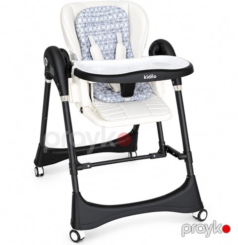 Uşaq yedizdirmə oturacağı Kidilo, plastik/metal, ağ-qara, 6+ ay — Bakı