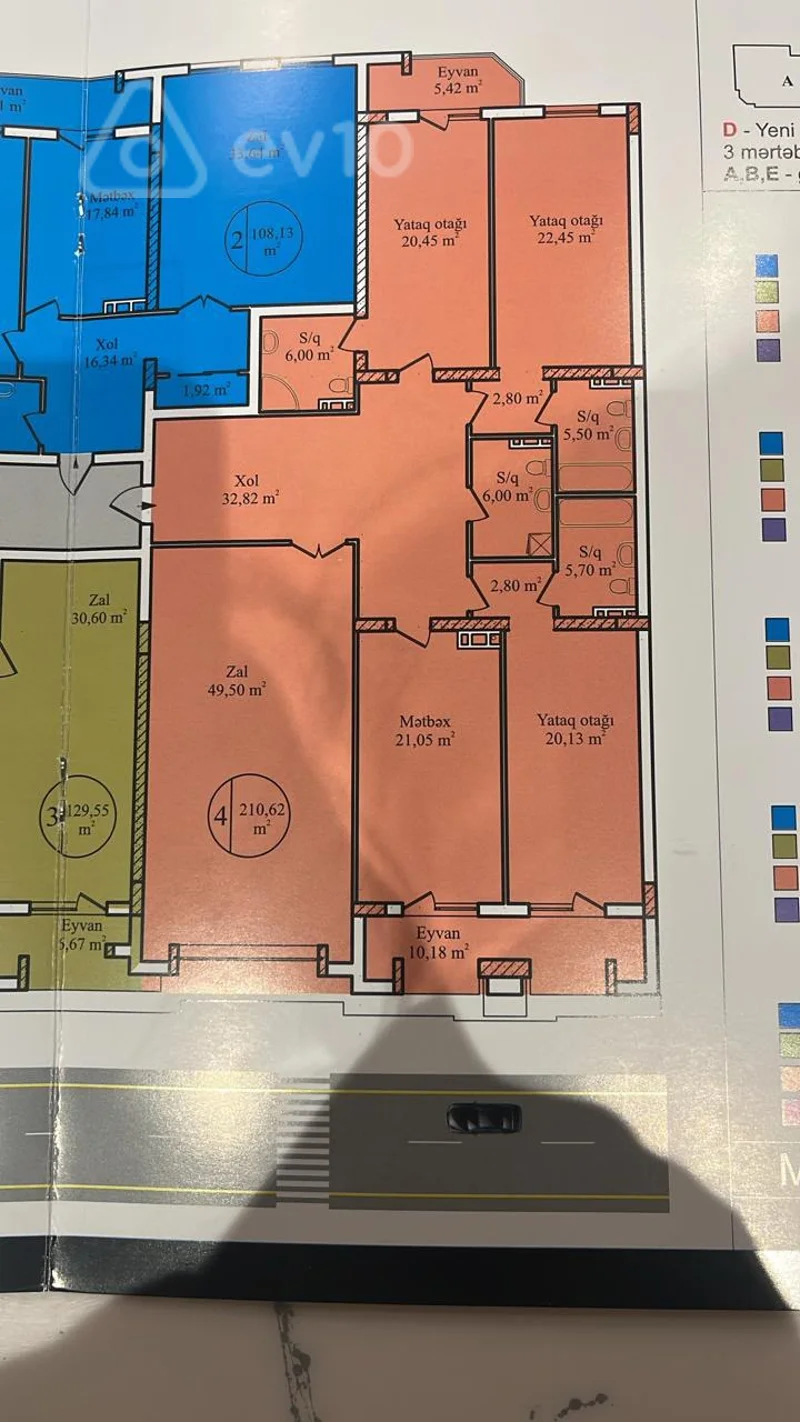 4 otaqlı mənzil, 211 m², 6 CI Paralel — Mənzil, Bakı (2)