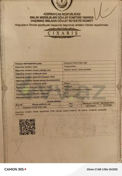 4.1 sot Torpaq Satılır, Saray, Abşeron — Torpaq (7)
