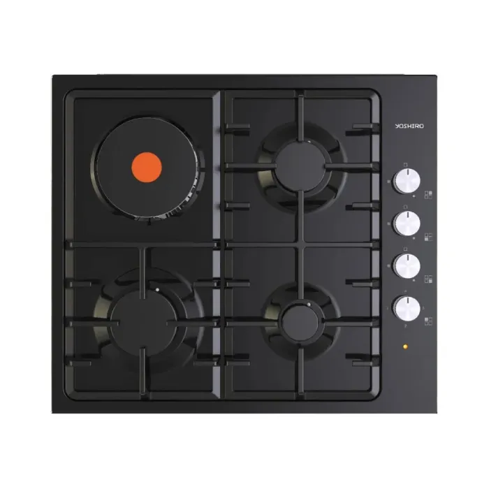 Yoshiro YBH-M36V300B Kombinə Bişirmə Paneli 3 Qaz 1 Elektrik Göz 60 sm — Bakı