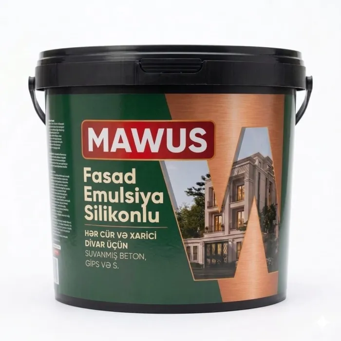 Mawus Silikonlu Yüksək Örtücü Fasad Emulsiyası — Bakı