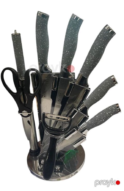 Mətbəx bıçaqları dəsti, metal, boz, 9 parça — Bakı