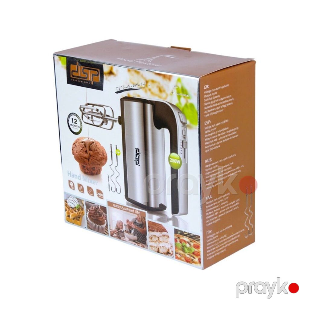 9858 Məhsulun adı: Əl mikseri DSP KM-2046 250 W 5 sürətli — Blenderlər, xırdalayanlar və mikserlər, Bakı (2)