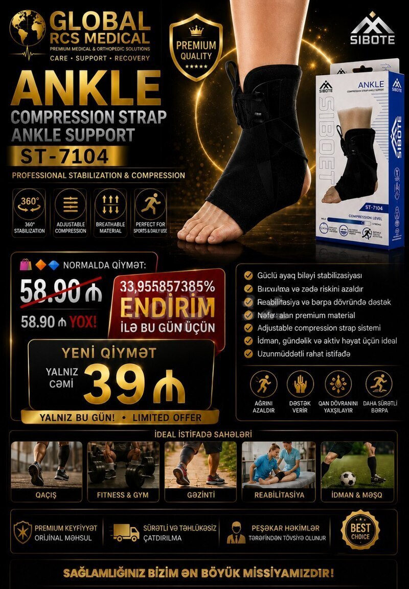 Sibote ST-7104 Ayaq Biləyi üçün Ortopedik Bandaj