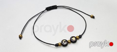 Energetik qolbaq GS C hərfi ilə, hematit, qara — Bakı