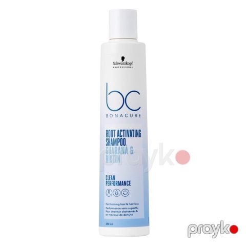 Saçların uzanmasını aktivləşdirən və sürətləndirən şampun Schwarzkopf Professional Bonacure Scalp Root Activating Guarana Biotin 250 ml — Bakı