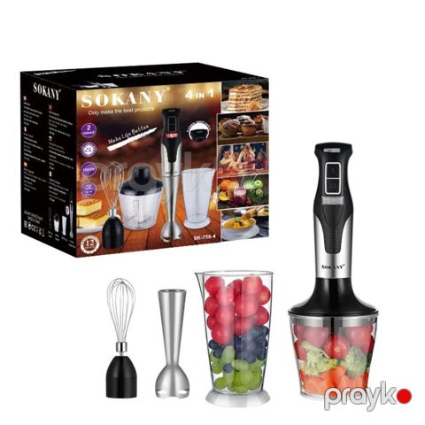 1875 Məhsulun adı: Blender Sokany SK-758-4, elektromexaniki, 0,6 L — Bakı