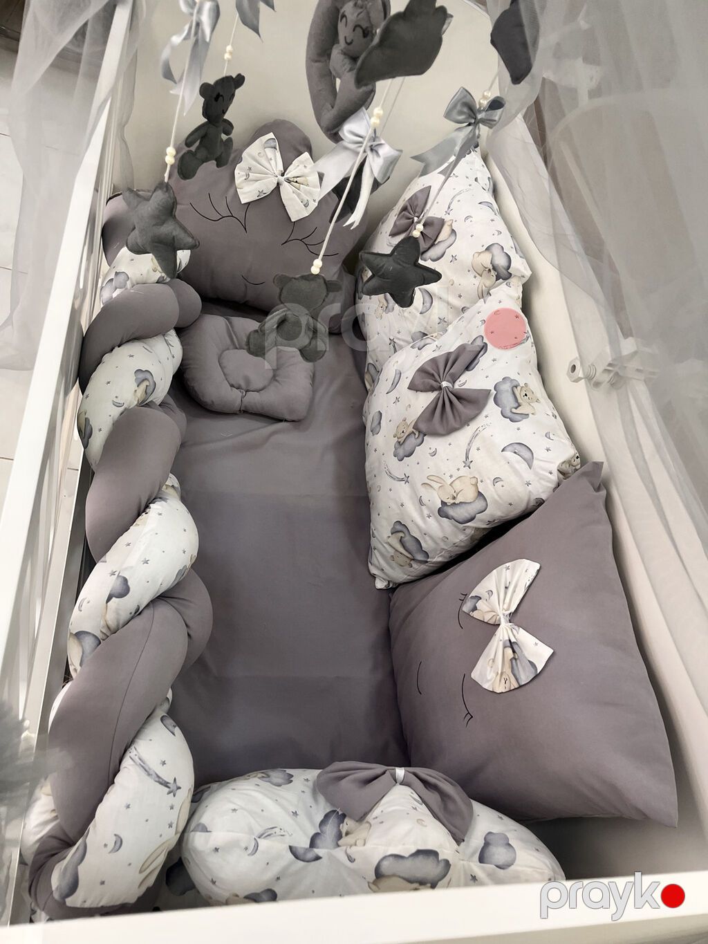 1316 Məhsulun adı: Beşik Hello Kids, MDF, ağ, 125x102x65 sm Brend — Bəşikləri, Bakı (5)