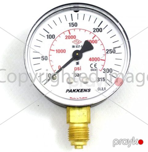 Manometr quru tipli (0-315 Bar 63 mm1,4") Pakkens 0631000116 — Bakı