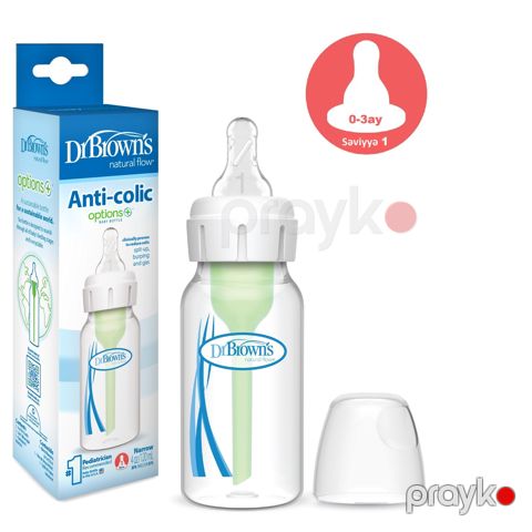 Darboğaz Polipropilen 120 ml səviyyə 1 (0-3ay)başlıq Dr Brown's anti-colic butulka — Bakı