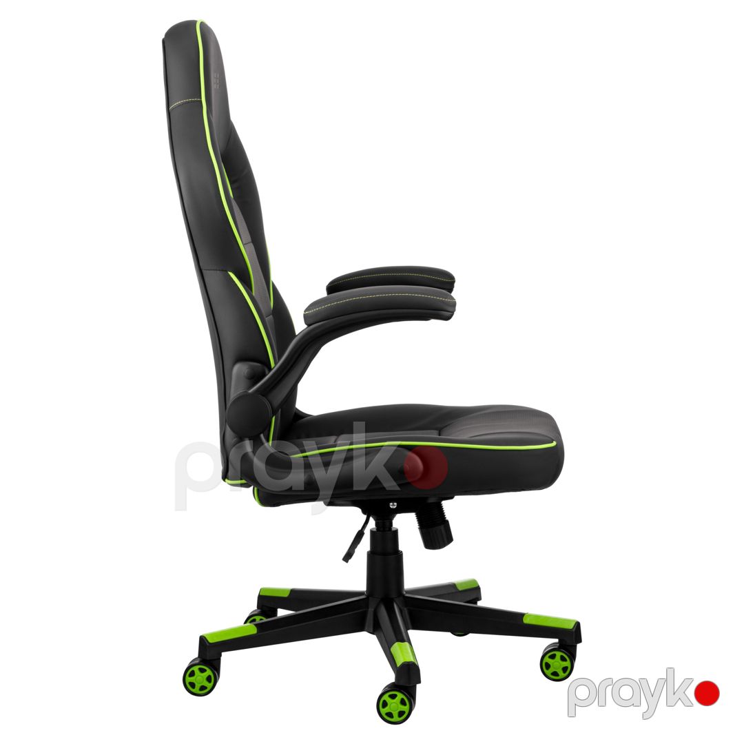 2E Gamıng Chair Hebı, black-green (2E-GC-HEB-BK) — Periferik cihazlar, Bakı (3)