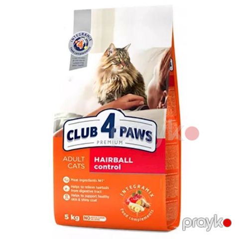 Quru yem Club 4 Paws Hairball Control böyük pişiklər üçün tük topasının əmələ gəlməsinə nəzarət 14 kq — Bakı