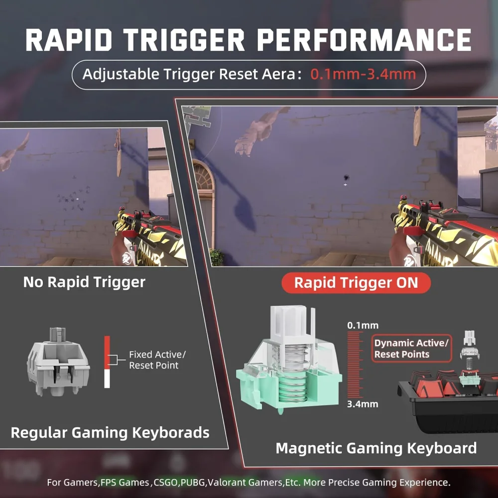 Attack Shark X68 MAX HE Wired Rapid Trigger Magnetic Gaming Keyboard — Klaviaturalar və siçanlar, Bakı (6)