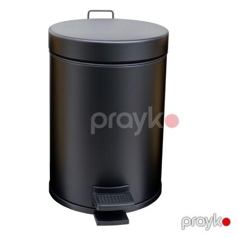 Zibil konteyneri pedal ilə Eko 9900, xrom/plastik, qara, 5 l — Bakı