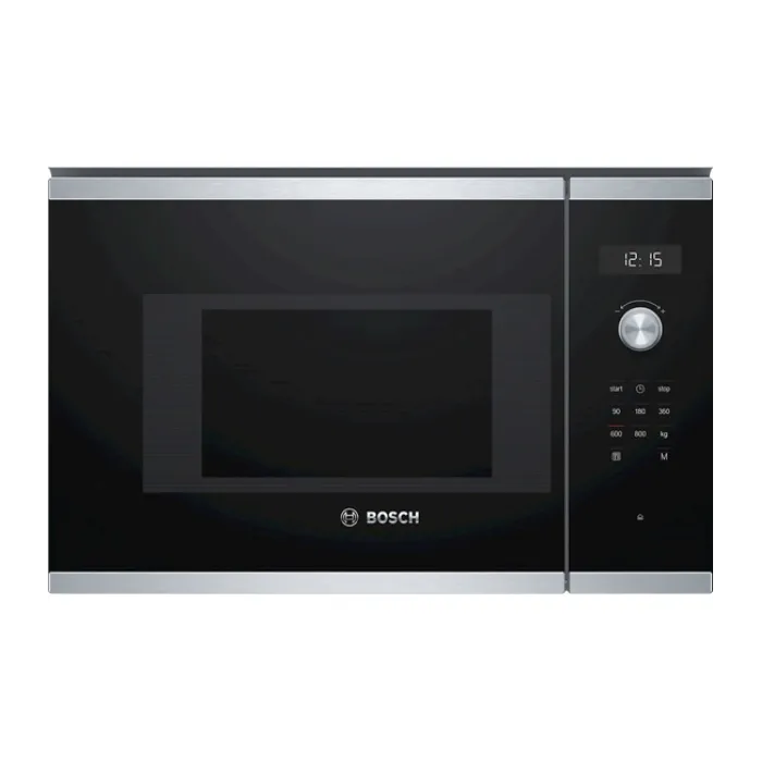 Mikrodalğalı soba Bosch BFL524MS0 20L Elektromexaniki Paslanmayan Polad/Qara Quraşdırılan — Bakı