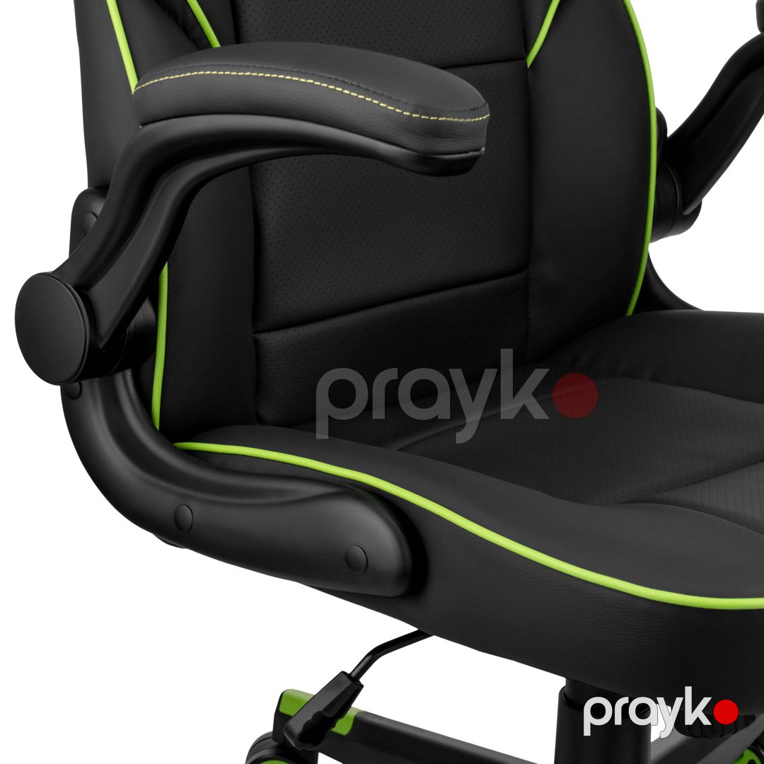 2E Gamıng Chair Hebı, black-green (2E-GC-HEB-BK) — Periferik cihazlar, Bakı (2)
