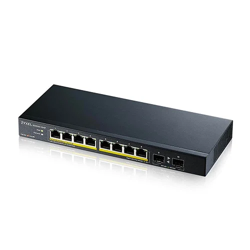 Zyxel GS1100-10HP (GS1100-10HP-EU0102F) 8-Port Gigabit Unmanaged PoE Switch — Bakı
