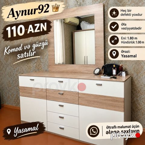 Aynur92 kod9656 Qiymet — *110 AZN* Komod və güzgü satılır Heç bir — Bakı