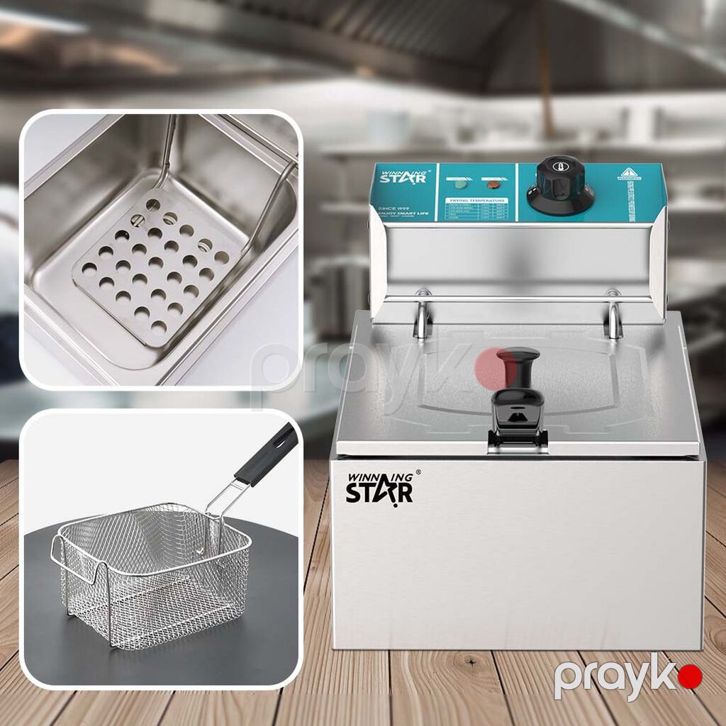 495 Məhsulun adı: Fritöz Winning Star RS-ST-9201 6 l 2500 W gümüşü — Frilyör, Bakı (2)