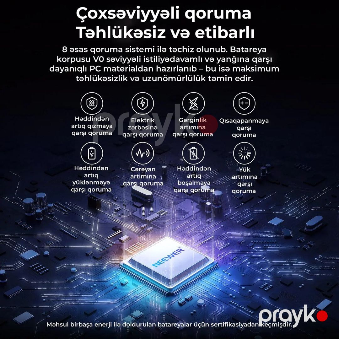 Neewer NW-F970U 10500mAh batareya (Sensor ekranlı) — Foto və video texnikası, Bakı (7)