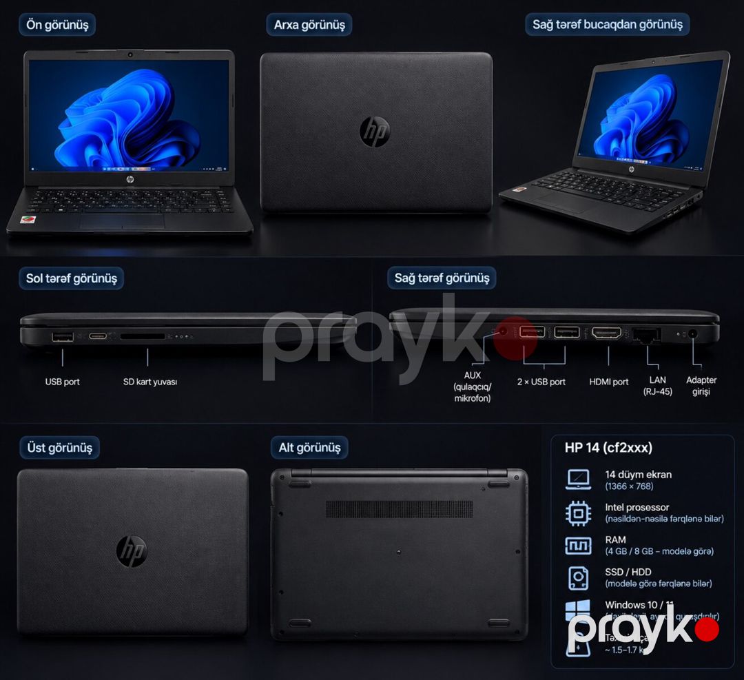 Noutbuk HP 14 — Noutbuklar, Bakı (3)
