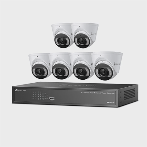 Vigi NK8MP-T6425-2T 4MP Full-Color Turret IPC & 8 Channel PoE+ NVR KIT — Камеры видеонаблюдения