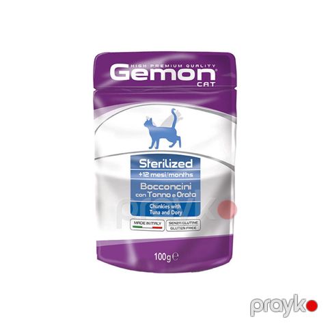 Yaş yem Gemon Pouch Cat Sterilized Tuna Dory, 100 q — Bakı