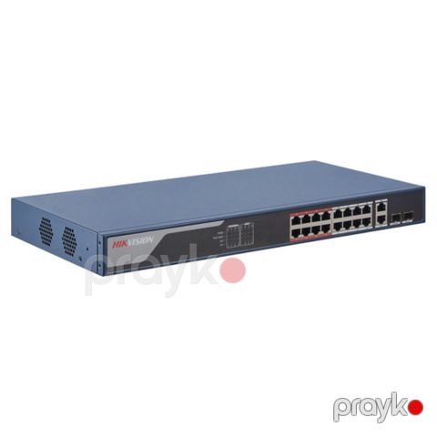 Hikvision 16 Port Fast Ethernet Smart POE Switch (DS-3E1318P-EI) — Pctech — Surveillance cameras