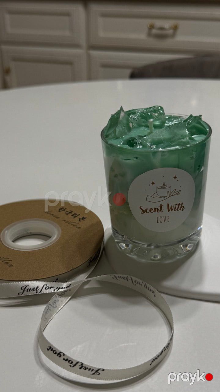 Ətirli şam Vanil, 9 sm, ağ/yaşıl — Mallar, Bakı (2)