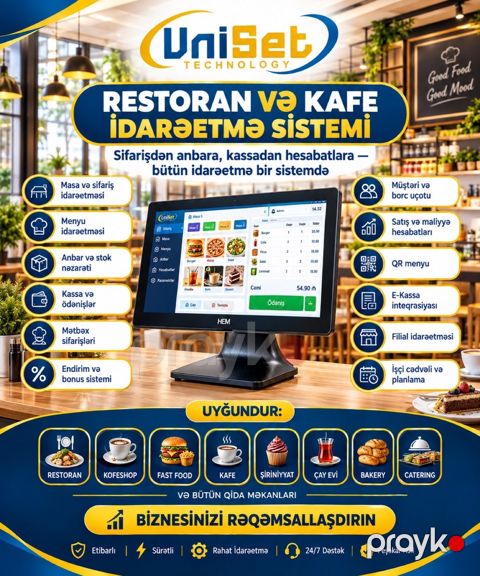 Restoran və kafe idarəetmə sistemi — Sumqayıt